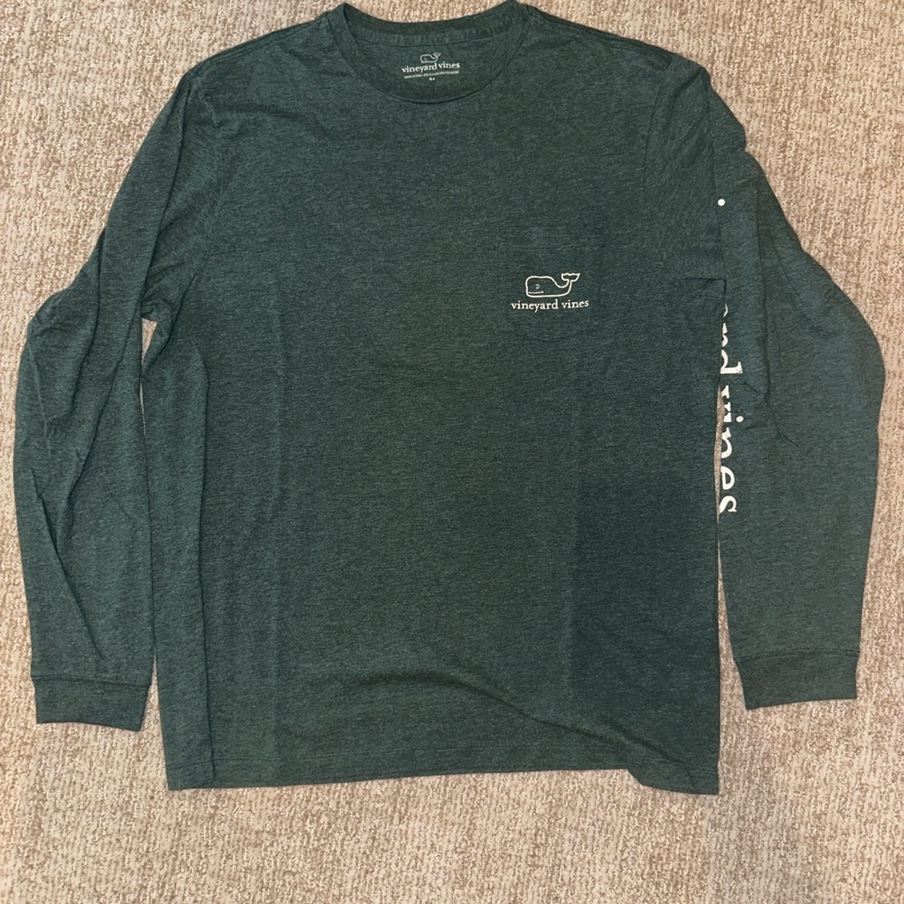 Vineyard Vines Men's Medium Green Long Sleeve Shirt